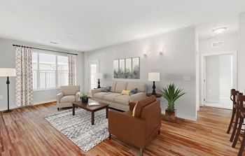 Dominium_Timbers at Hickory Tree_Staged Living Room